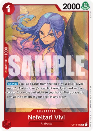 Nefeltari Vivi #OP13-012 · Carrying On His Will One Piece card
