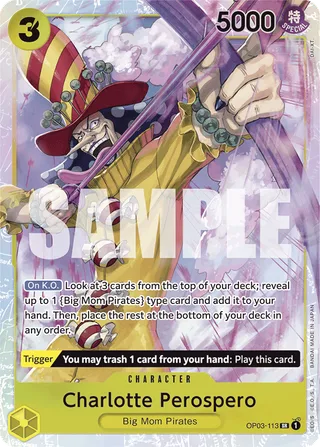 Charlotte Perospero (Alternate Art) #OP03-113-alternate-art · Premium Booster -The Best- One Piece card