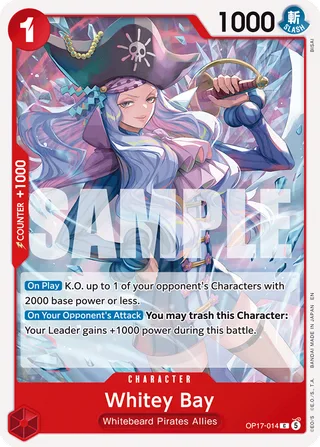 Whitey Bay #OP17-014 · The World's Strongest Warriors One Piece card