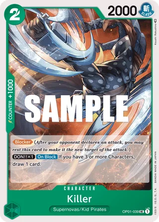 Killer #OP01-039 · Romance Dawn One Piece card