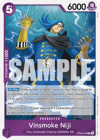 Vinsmoke Niji (Jolly Roger Foil) #OP06-065-jolly-roger-foil · Premium Booster -The Best- One Piece card