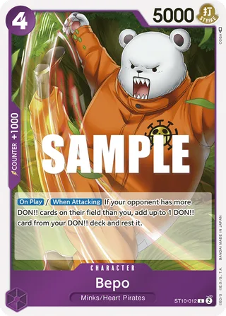 Bepo #ST10-012 · ST-10: Ultra Deck The Three Captains One Piece card