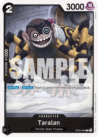 Taralan #OP06-089 · Wings of the Captain Pre-Release Cards One Piece card