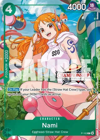 Nami (CS 26-27 Celebration Pack) #P-102-cs-26-27-celebration-pack · One Piece Promotion Cards One Piece card