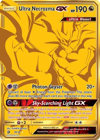 Ultra Necrozma GX #78 · Dragon Majesty Pokémon card