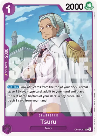 Tsuru #OP16-067 · The Time of Battle Release Event Cards One Piece card