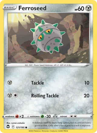 Ferroseed #121 · Silver Tempest Pokémon card