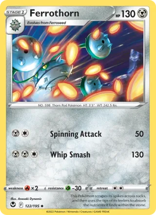 Ferrothorn #122 · Silver Tempest Pokémon card