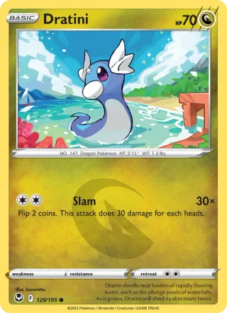 Dratini #129 · Silver Tempest Pokémon card