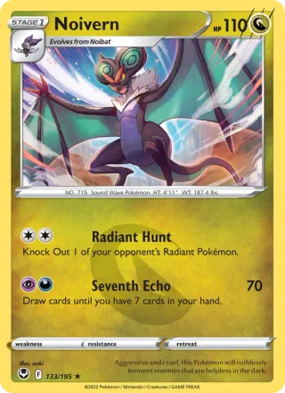 Noivern #133 · Silver Tempest Pokémon card