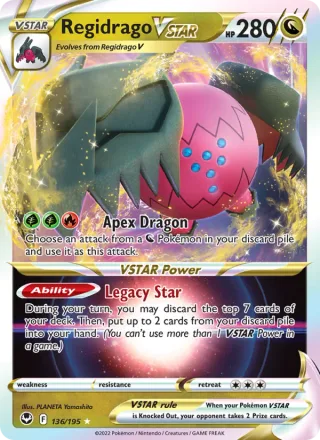 Regidrago VSTAR #136 · Silver Tempest Pokémon card