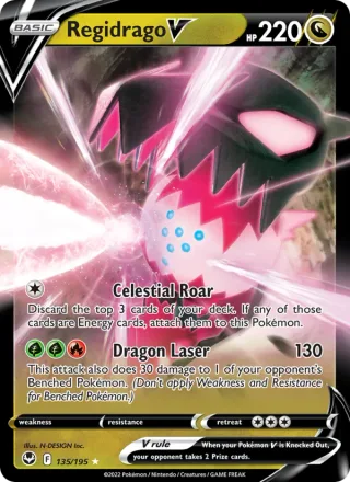 Regidrago V #135 · Silver Tempest Pokémon card