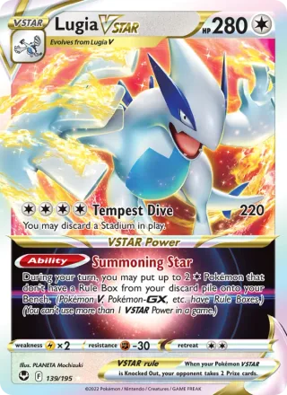 Lugia VSTAR #139 · Silver Tempest Pokémon card