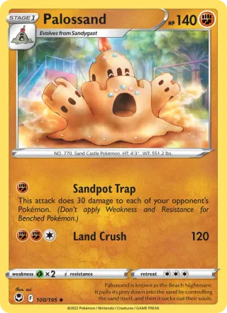 Palossand #100 · Silver Tempest Pokémon card