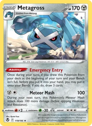 Metagross #119 · Silver Tempest Pokémon card