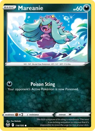 Mareanie #114 · Silver Tempest Pokémon card