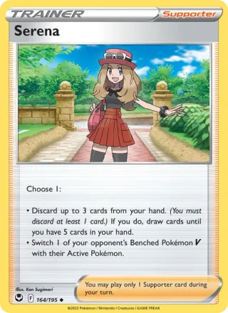 Serena #164 · Silver Tempest Pokémon card