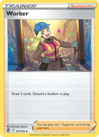 Worker #167 · Silver Tempest Pokémon card