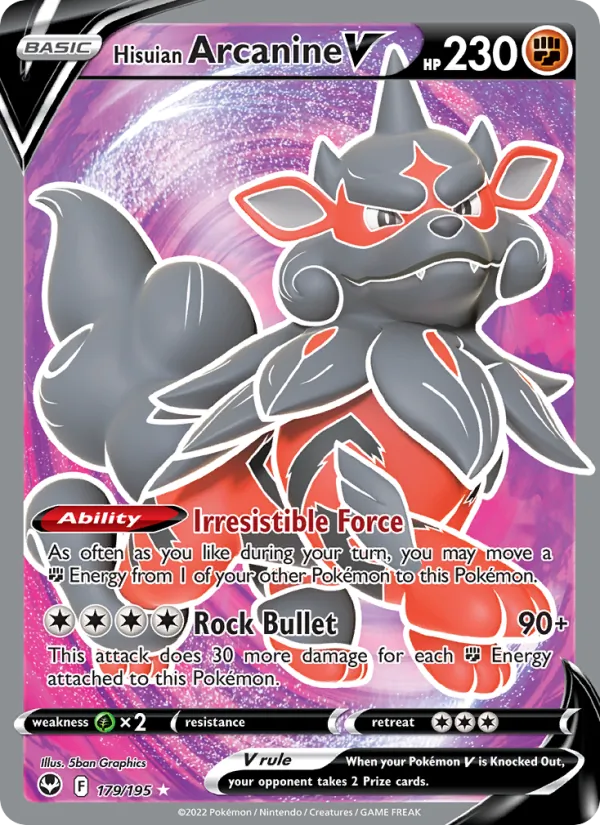 Hisuian Arcanine V full card art