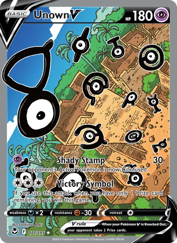 Unown V full card art
