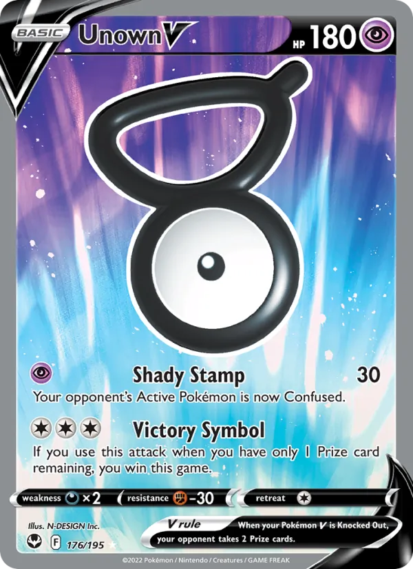 Unown V full card art