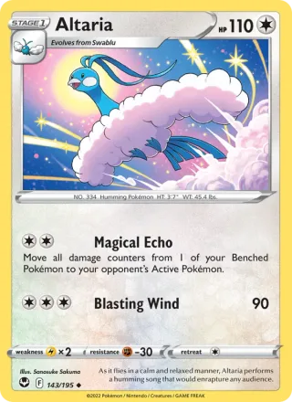 Altaria #143 · Silver Tempest Pokémon card