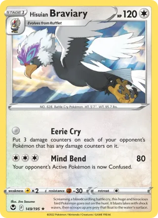 Hisuian Braviary #149 · Silver Tempest Pokémon card