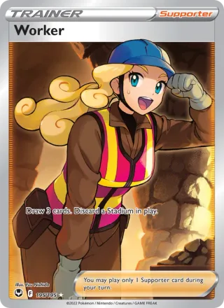 Worker #195 · Silver Tempest Pokémon card