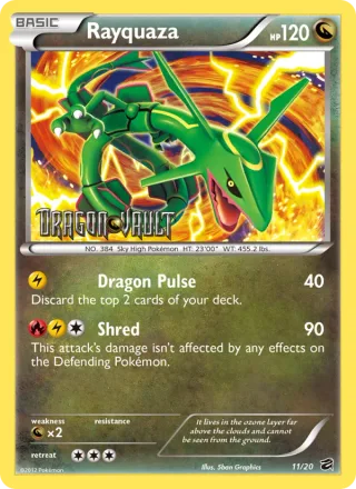 Rayquaza #11 · Dragon Vault Pokémon card