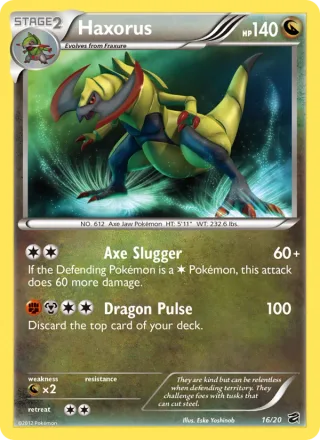Haxorus #16 · Dragon Vault Pokémon card