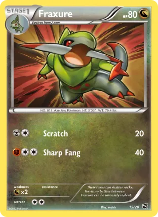 Fraxure #15 · Dragon Vault Pokémon card