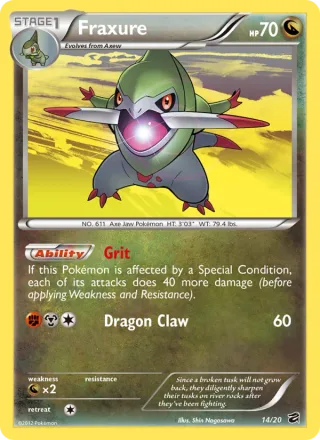 Fraxure #14 · Dragon Vault Pokémon card