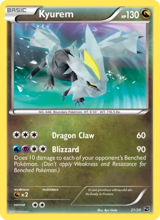 Kyurem #21 · Dragon Vault Pokémon card