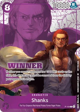 Shanks (Winner Pack 2026 Vol. 2) #P-104-winner-pack-2026-vol-2 · One Piece Promotion Cards One Piece card
