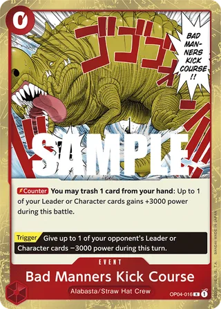 Bad Manners Kick Course #OP04-016 · ST-31: Starter Deck 31 RED Monkey.D.Luffy One Piece card