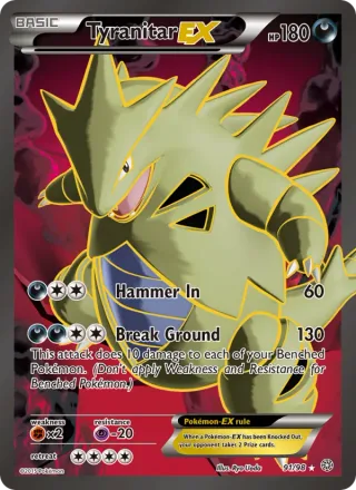 Tyranitar EX #91 · Ancient Origins Pokémon card