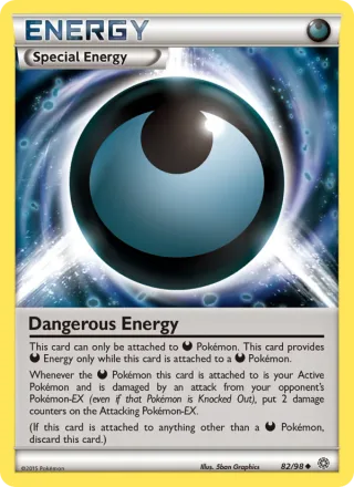 Dangerous Energy #82 · Ancient Origins Pokémon card