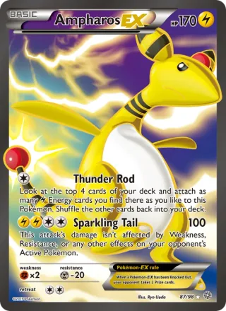 Ampharos EX #87 · Ancient Origins Pokémon card