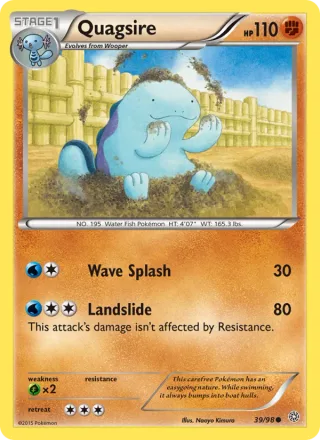 Quagsire #39 · Ancient Origins Pokémon card