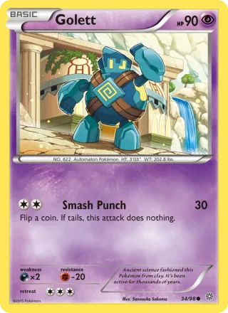Golett #34 · Ancient Origins Pokémon card