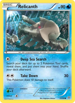 Relicanth #23 · Ancient Origins Pokémon card