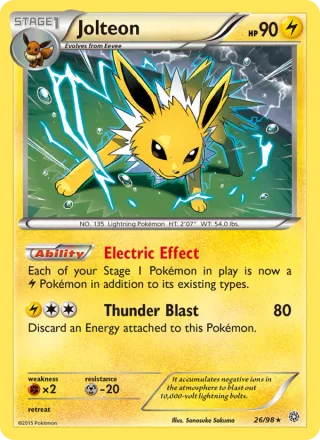 Jolteon #26 · Ancient Origins Pokémon card