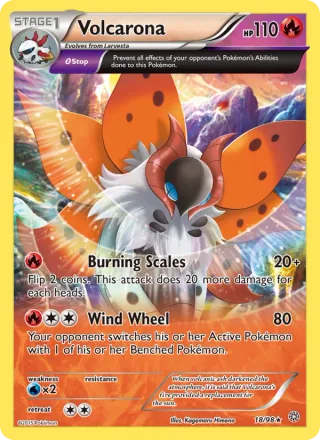 Volcarona #18 · Ancient Origins Pokémon card