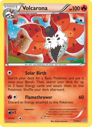 Volcarona #17 · Ancient Origins Pokémon card