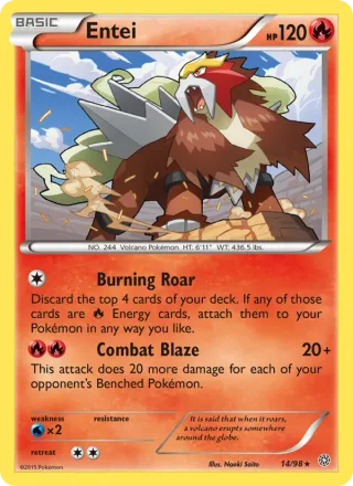 Entei #14 · Ancient Origins Pokémon card