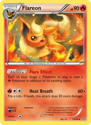 Flareon #13 · Ancient Origins Pokémon card