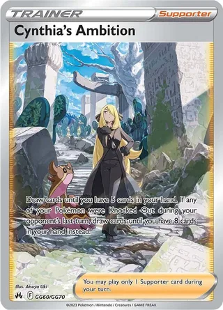 Cynthia's Ambition #GG60 · Crown Zenith Galarian Gallery Pokémon card