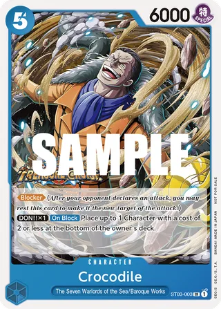 Crocodile (CS 2024 Celebration Pack) #ST03-003-cs-2024-celebration-pack · One Piece Promotion Cards One Piece card