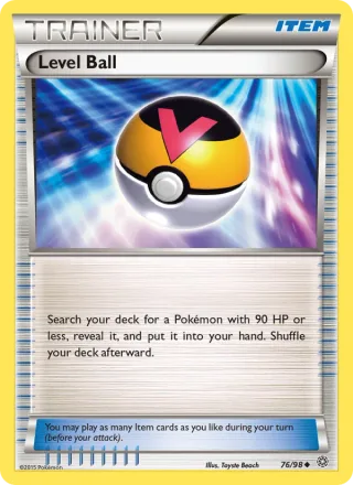 Level Ball #76 · Ancient Origins Pokémon card