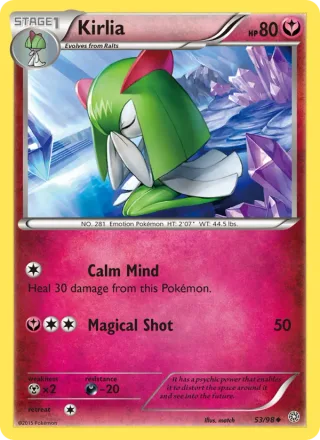 Kirlia #53 · Ancient Origins Pokémon card